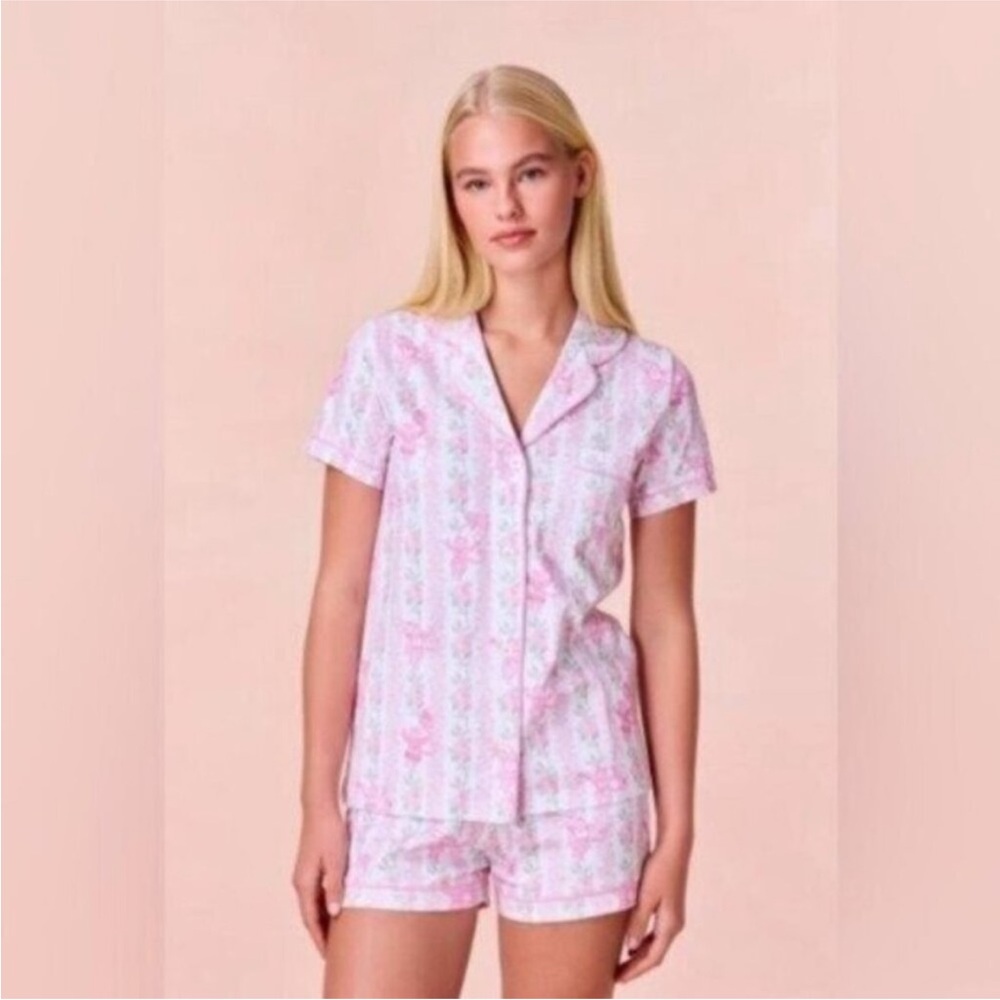 LoveShackFancy X Roller Rabbit Heirloom Monkey Polo Pajamas NWT XS